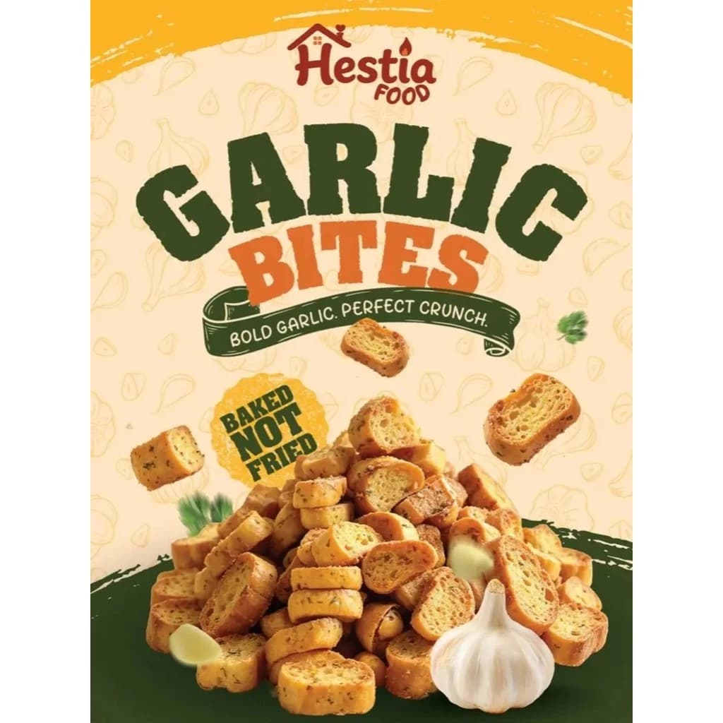 Hestia Food Garlic Bites — baked not fried, bold garlic, perfect crunch